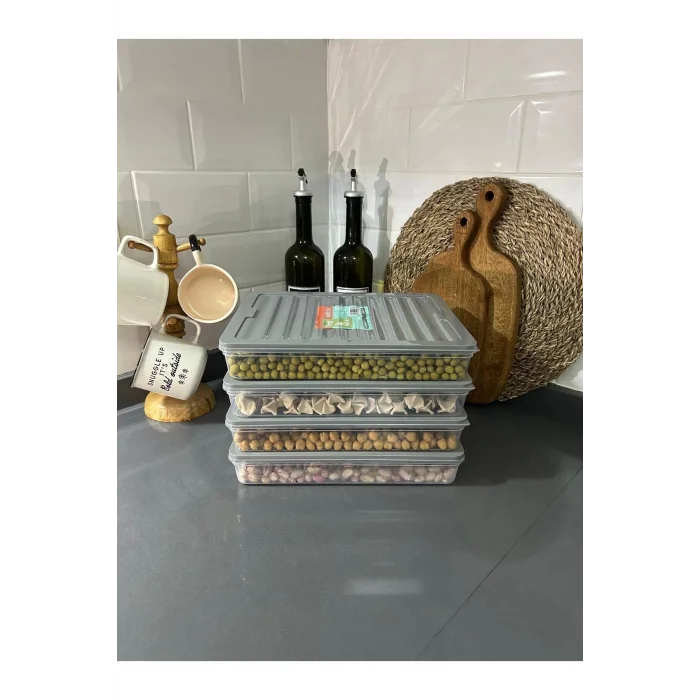  Buzdolabı Düzenleyici Buzdolabı Saklama Kabı Buzluk Kabı 2400 ml ( 4 Adet )