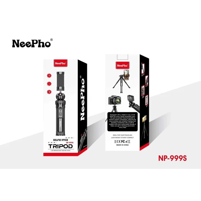 BUĞZ BX AKSESUAR NP-999S BLUETOOTH TRİPOD + SELFİE ÇUBUĞU T19