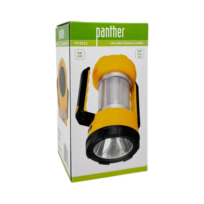BUĞZ BX PT-6211 USB ŞARJLI SOLAR EL FENERİ