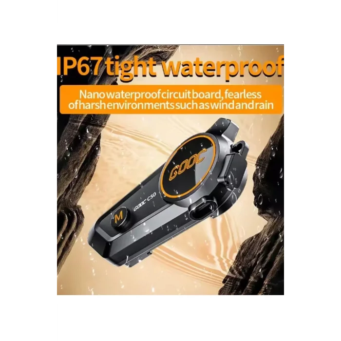 BUĞZ C50 2x Motosiklet Intercom Kask Kulaklık 1000 Mah Rgb Işıklı Çift Eşleşme