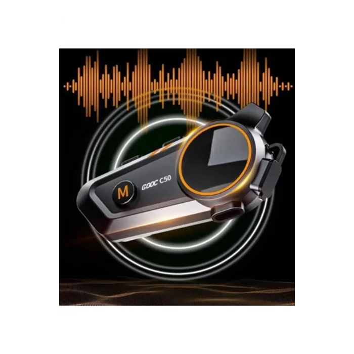 BUĞZ C50 Motosiklet Intercom Kask Kulaklık 1000 Mah Rgb Işıklı Bluetooth Kulaklık Ip67