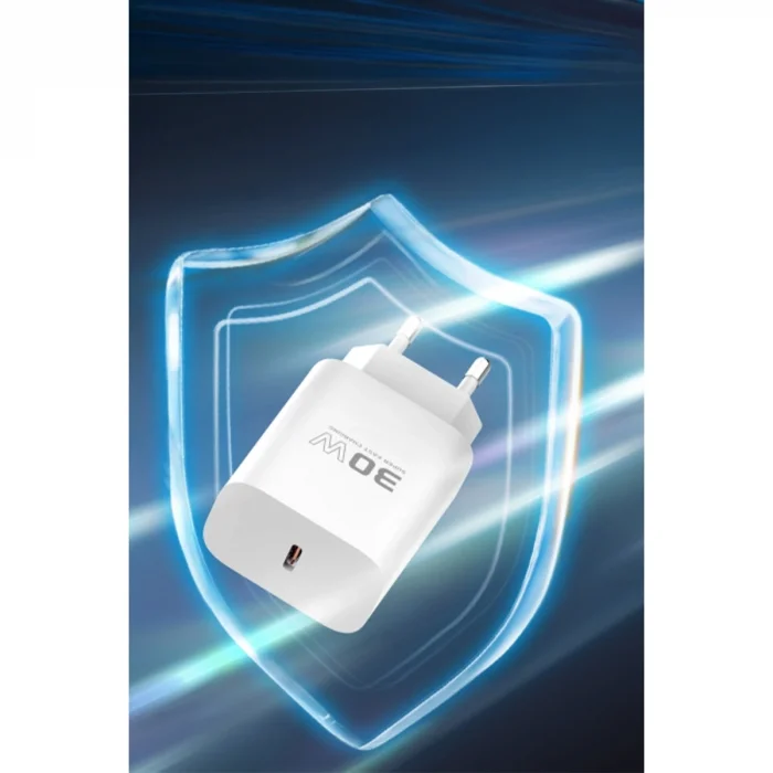 BUĞZ C87c 30w Type-c Çıkışlı Ekstra Dl50 1m Type-c To Lightning Kablolu Pd Şarj Cihazı - Beyaz