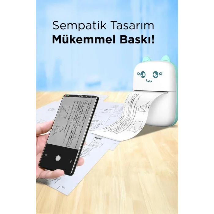 BUĞZ C9 Pembe Mini Yazıcı Taşınabilir Termal Yazıcı Kablosuz Bağlantı AP Kontrol Cep Yazıcısı ( BUĞZ )