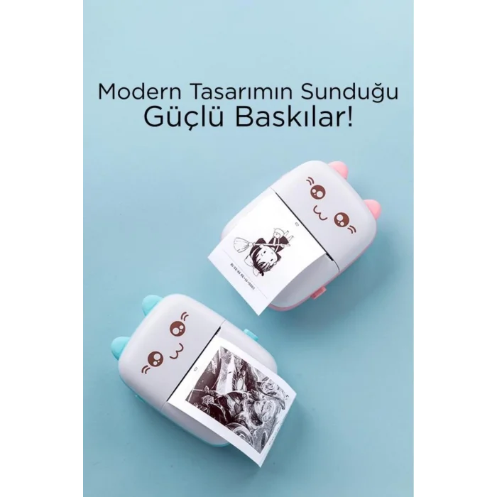 BUĞZ C9 Pembe Mini Yazıcı Taşınabilir Termal Yazıcı Kablosuz Bağlantı AP Kontrol Cep Yazıcısı ( BUĞZ )