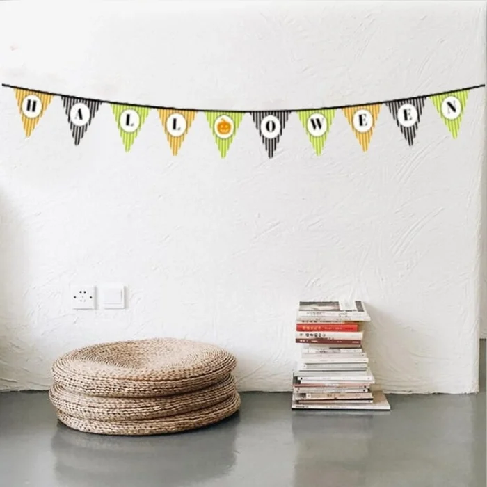 BUĞZ Cadılar Bayramı Kabak Temalı Halloween Yazılı Banner Süs Flama 3 Metre