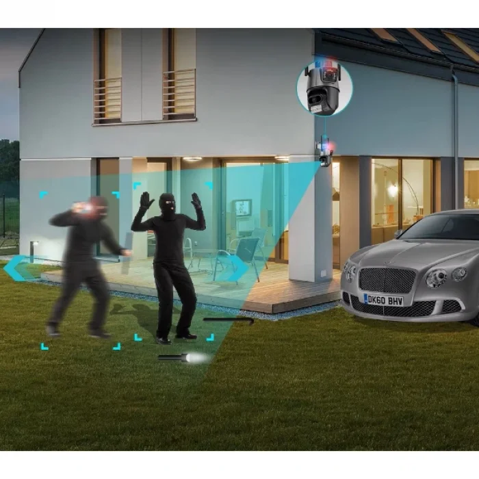 BUĞZ Çakarlı Çift Lensli Dış Mekan Güvenlik Kamerası