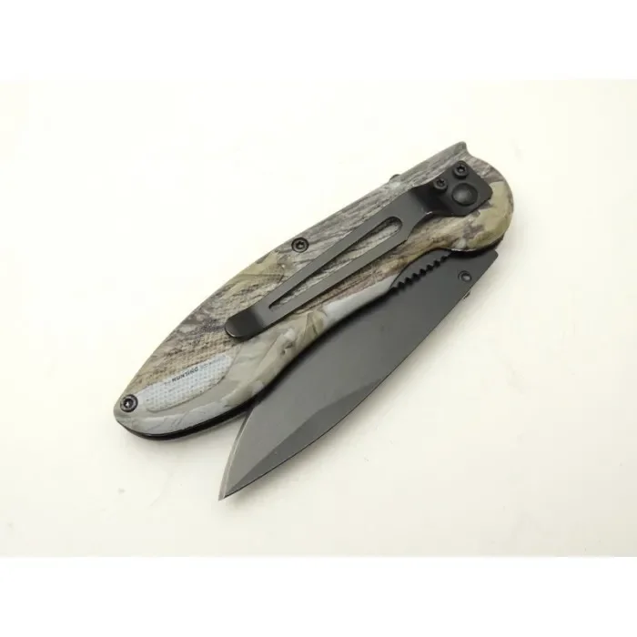 BUĞZ Çakı Yaprak Desenli 19,5 Cm Yarı Otomatik , Kemerlikli