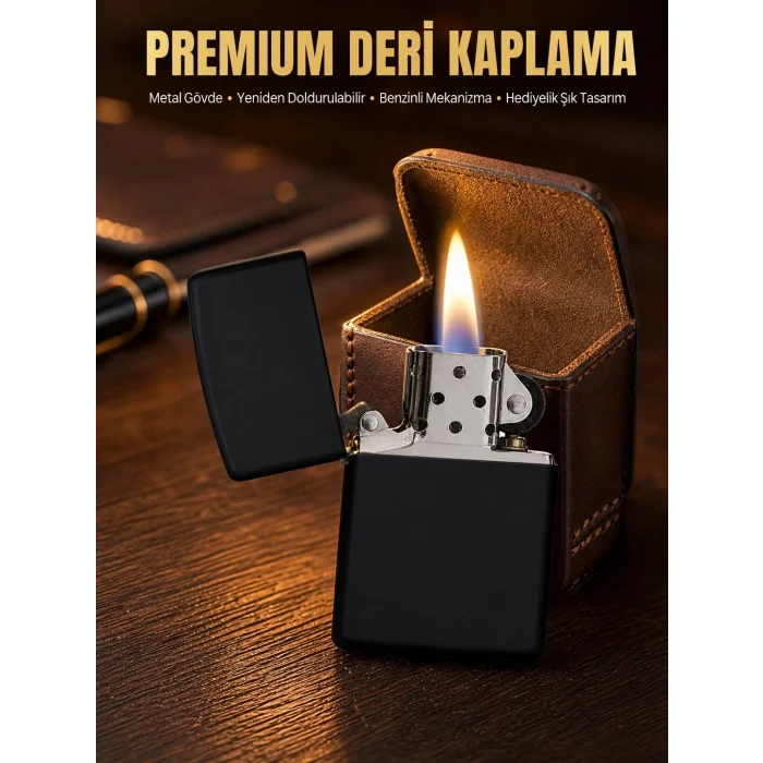 BUĞZ Çakmak Parlak Siyah Doldurulabilir Hedyelik Eşya
