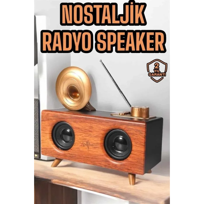 BUĞZ Çalar Radyo Müzik Kutusu Nostaljik Hoparlör Speaker - BUĞZ