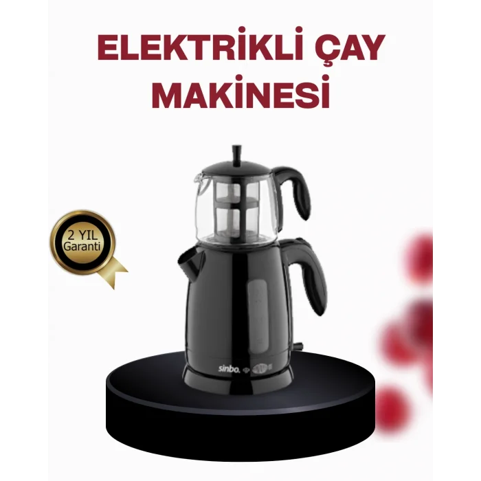 BUĞZ Cam Demlikli 20 Bardak Kapasiteli Elektrikli Çaycı