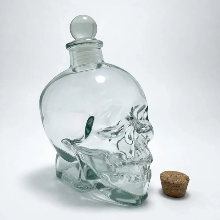 BUĞZ Cam Kurukafa İçecek Şişesi 14 cm