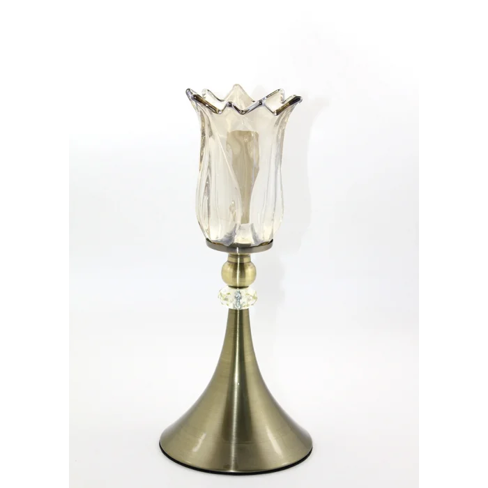 BUĞZ Cam Şamdan Tekli Model 2