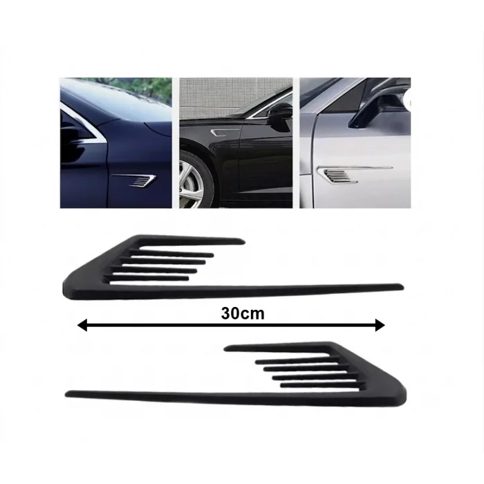 BUĞZ Çamurluk Üstü Ventil Çizgili 30cm 2 Parça Siyah