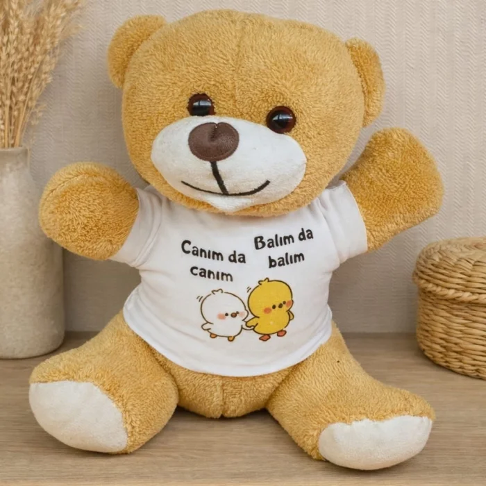 BUĞZ Canım da Canım Balım da Balım Tişörtlü Peluş Ayıcık