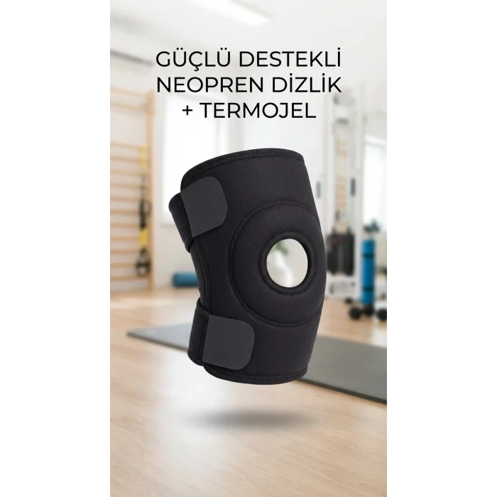 BUĞZ Çapraz Bağ Destekli Diz Korsesi, Menisküs Ağrısı İçin Termojel Hediyeli Dizlik