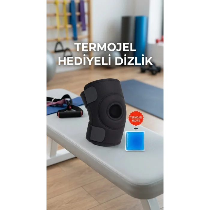BUĞZ Çapraz Bağ Destekli Diz Korsesi Menisküs Sporcu Kullanımı Termojel Hediyeli