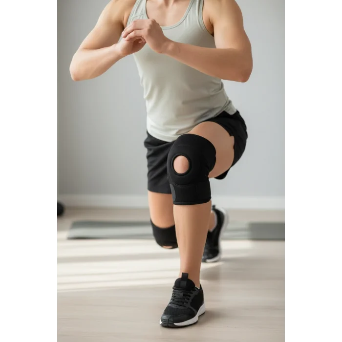 BUĞZ Çapraz Bağlı Patella Destekli Diz Korsesi Menisküs ve Sporcu Kullanımı İçin