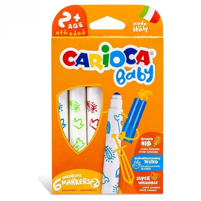  Carioca Jumbo Keçeli Boya Kalemi 6lı