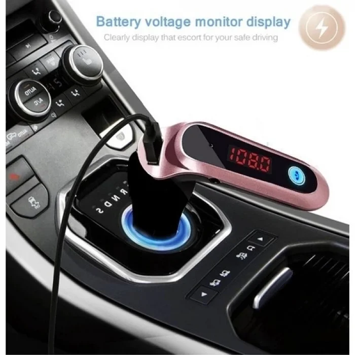  Cars7 Bluetooth Hafıza Kart Girişli 4.0 Araç Kiti Çakmaklık Mp3 Fm Transmitter