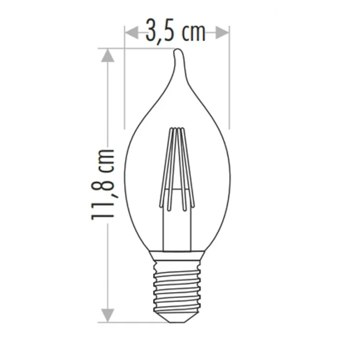 BUĞZ CATA CT 4062 4W Led Flament Ampul 3200K Günışığı E14 Duy