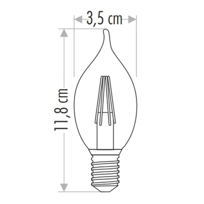  CATA CT 4062 4W Led Flament Ampul 3200K Günışığı E14 Duy