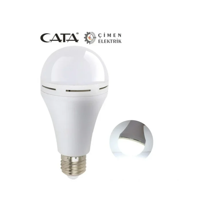 BUĞZ CATA CT 4229 9W Şarjlı Led Ampul 6400K Beyaz Işık
