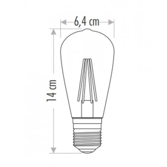 BUĞZ CATA CT 4353 8W Rustik Led Ampul 3200K Günışığı E27 Duy