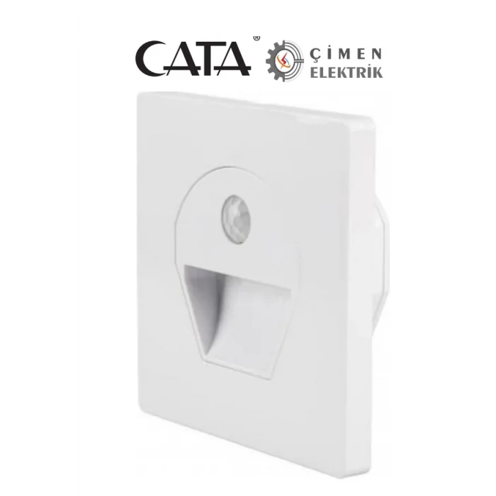 BUĞZ CATA CT 5170 1W Beyaz Kasa Sensörlü Koridor Aydınlatması 6400K Beyaz Işık