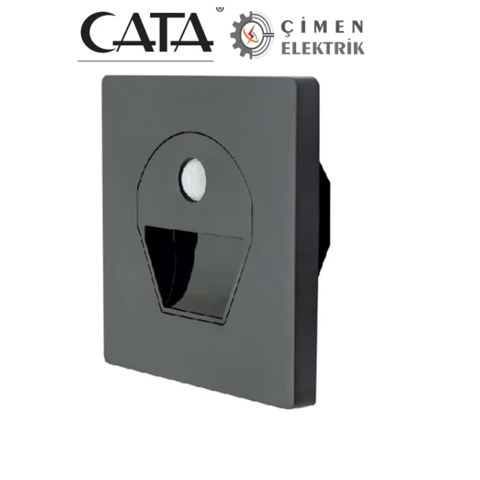 BUĞZ CATA CT 5170 1W Füme Kasa Sensörlü Koridor Aydınlatması 6400K Beyaz Işık