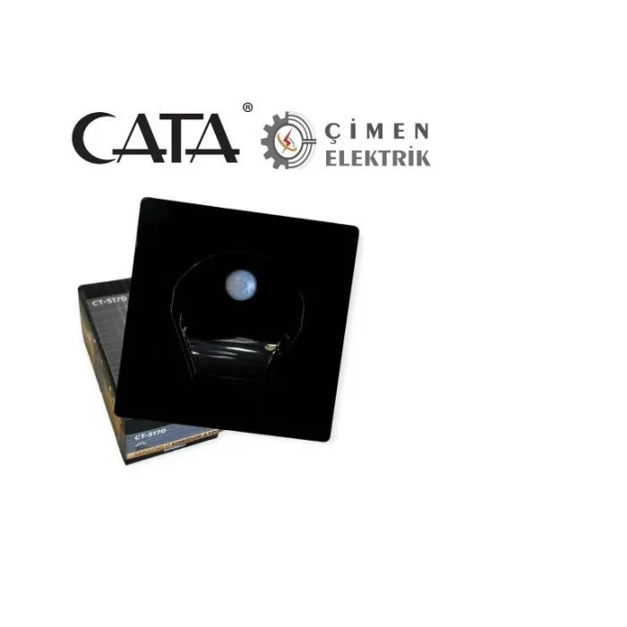 BUĞZ CATA CT 5170 1W Siyah Kasa Sensörlü Koridor Aydınlatması 6400K Beyaz Işık