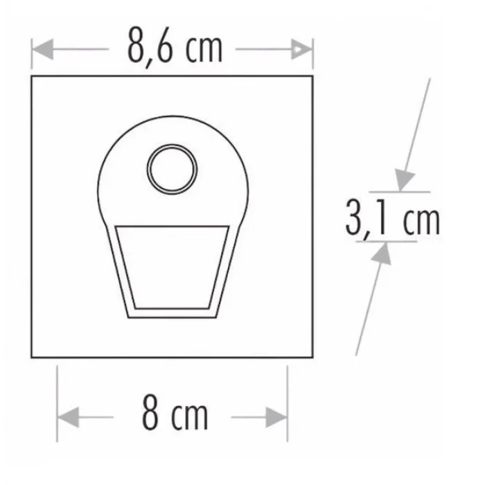  CATA CT 5170 1W Siyah Kasa Sensörlü Koridor Aydınlatması 6400K Beyaz Işık