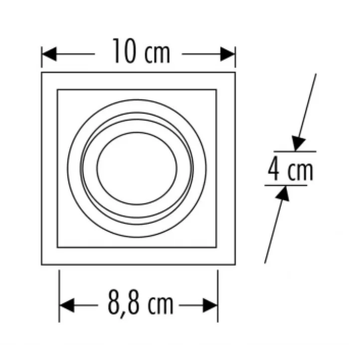  CATA CT 5222 Beyaz (Siyah) Spot Kasası