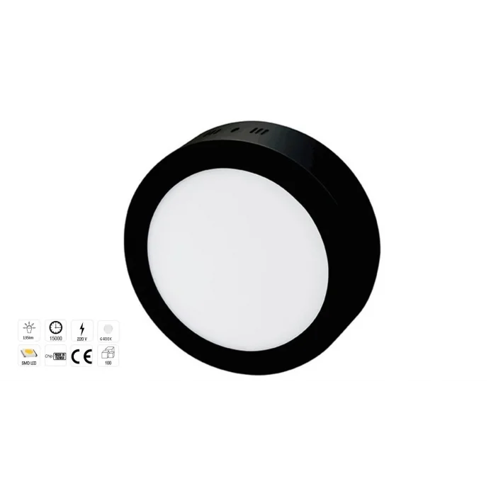 BUĞZ CATA CT 5235 Siyah Kasa Led Spot18w 6400K Beyaz Işık