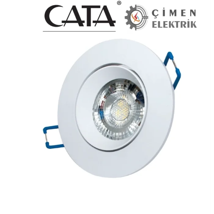 BUĞZ CATA CT 5256 Beyaz Kasa Led Spot 8W 3200K Gün Işığı