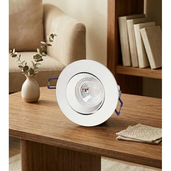 BUĞZ CATA CT 5256 Beyaz Kasa Led Spot 8W 3200K Gün Işığı