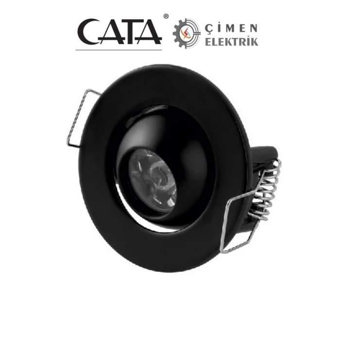 BUĞZ CATA CT 5268 1.5W Siyah Kasa Led Spot 3200K Gün Işığı