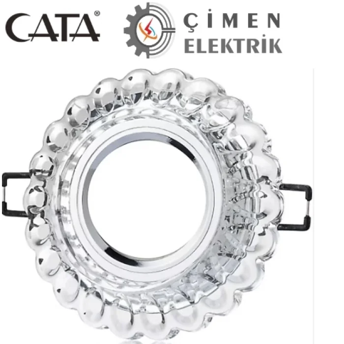  CATA CT 6594 Sümbül Cam Spot Kasası Led Çerçeveli Günışığı - Priz ve Anahtar İçin Uyumlu Çerçeve
