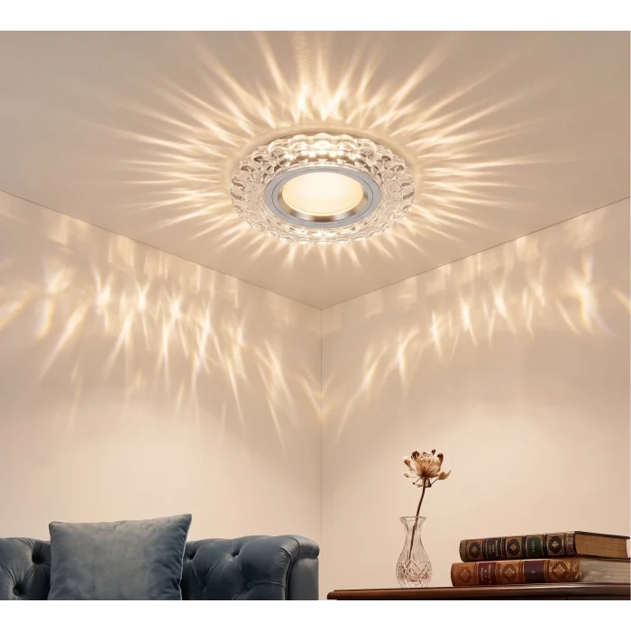 BUĞZ CATA CT 6594 Sümbül Cam Spot Kasası Led Çerçeveli Günışığı - Priz ve Anahtar İçin Uyumlu Çerçeve