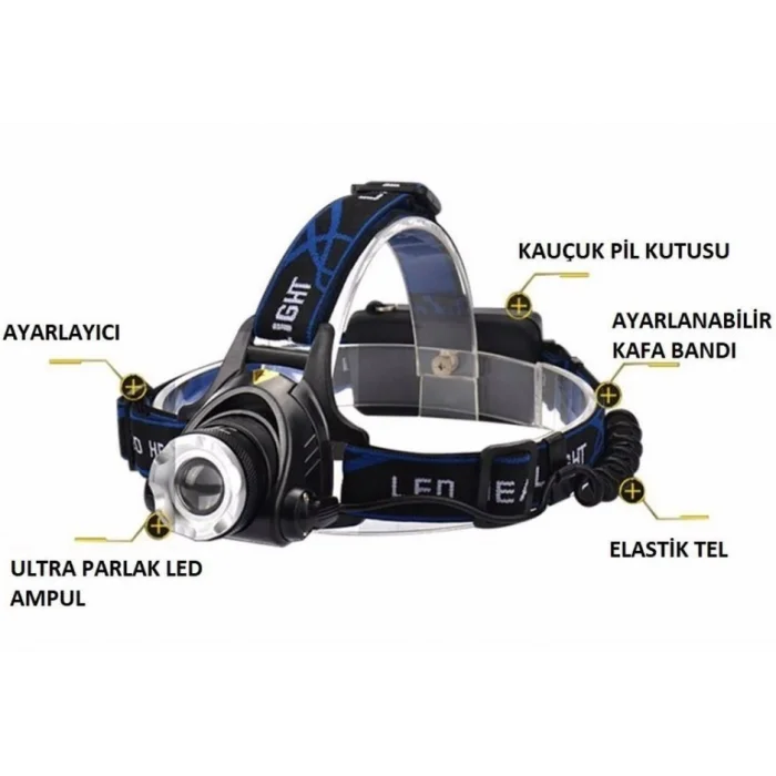 BUĞZ CATA CT 9123 Ledli 5W Şarjlı  Kafa Lambası 6400K Beyaz Işık