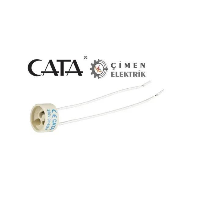  CATA CT 9263 Gu-10 Ampül Duyu 12Cm Kablolu - Elektrik Tesisatı İçin Kaliteli Kablo