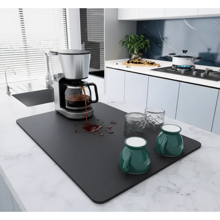 BUĞZ Çay Makinesi Altlığı Su Emici Kaymaz Taban Tezgah Koruyucu Kurulama Matı