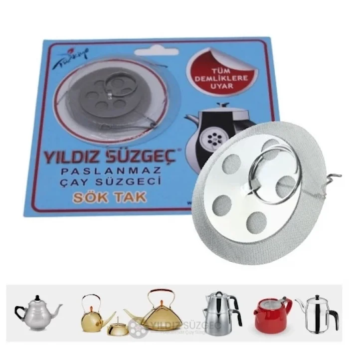 BUĞZ Çaydanlık Demlik İçi Paslanmaz Sök Tak Süzgeç 50’li