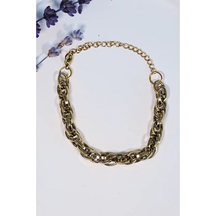 BUĞZ Çelik Halat Bileklik İç İçe Geçmeli Model Kararmaz