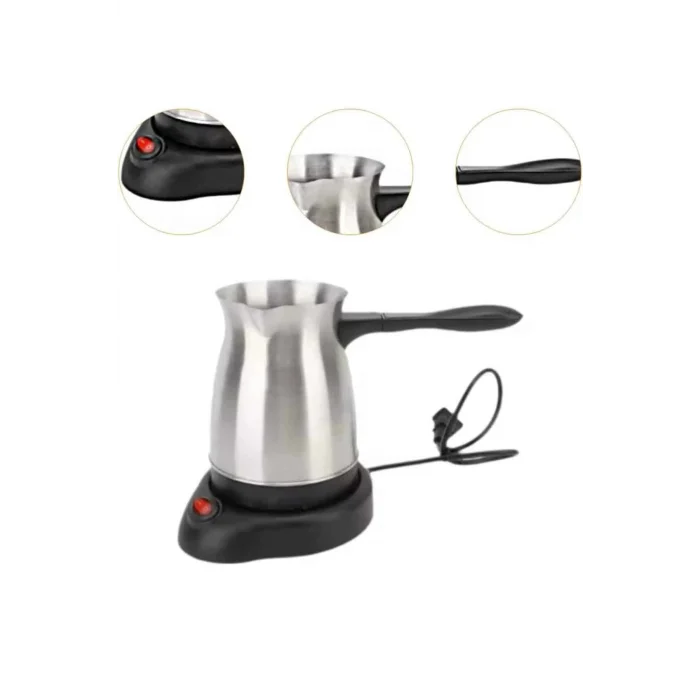  Çelik Kahve Makinesi Cezve 800 Watt Paslanmaz Çelik Türk Kahvesi Makinesi