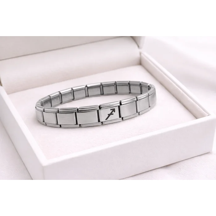 BUĞZ Çelik Nomination Bileklik Yay Burcu | Paslanmaz Çelik Burç Bilekliği | Şık ve Özgür Ruhlu Tasarım