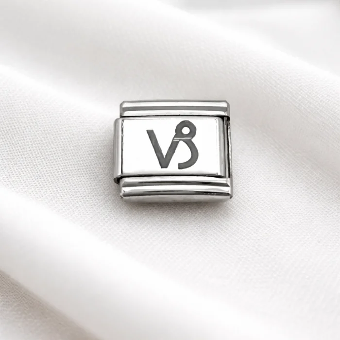 BUĞZ Çelik Nomination Charm Oğlak Burcu | Paslanmaz Çelik Bileklik Charmı | Burç Temalı Şık Takı