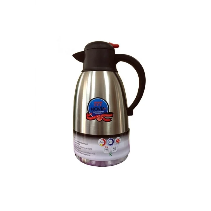 BUĞZ Çelik termos 2 litre gümüş renk 24 saat yalıtım süresi ile içecek saklama kabı - Spor & Outdoor