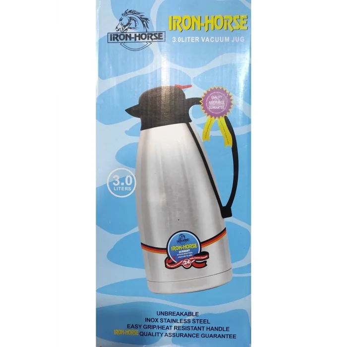 BUĞZ Çelik termos 3 litre yeşil renk 12 saat yalıtım süresi sürahi tipi çay su termosu