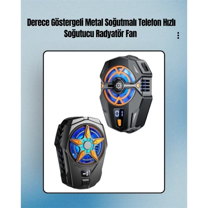  Cep Telefonu Radyatörü – Type-C, 2 Vitesli, Sessiz Soğutma Fanı