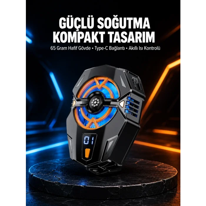 BUĞZ Cep Telefonu Radyatörü Yarı İletken Hızlı Soğutma ve Dijital Ekran Kontrollü